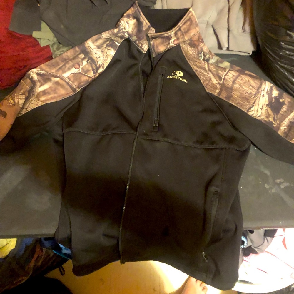Black and camo wind breaker